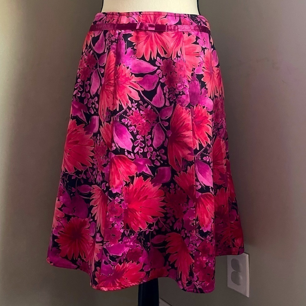 Notations | Floral A-line Skirt | Petite Medium